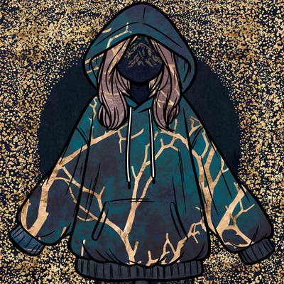 girl in oversized hoodie