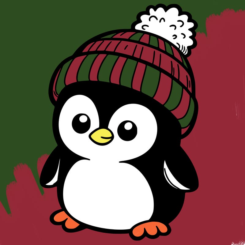 penguin wearing a hat