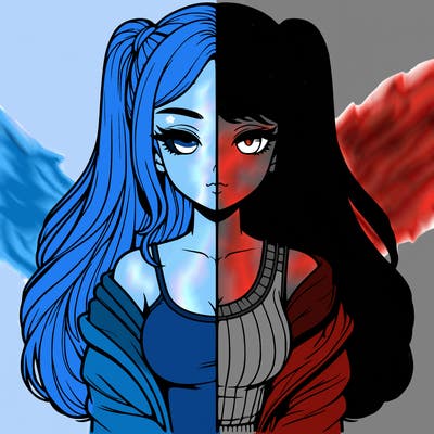 realistic girl split