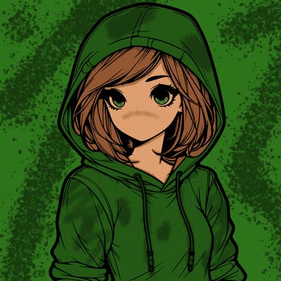 realistic girl with hoodie