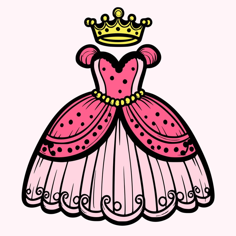 gown with tiara