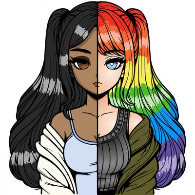 realistic girl split