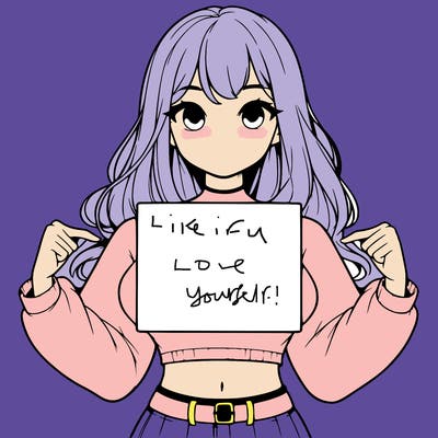 girl holding a blank sign in a long sleeve crop top