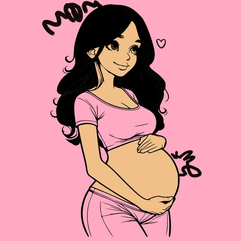 realistic pregnant girl