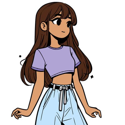 girl in a cute crop top