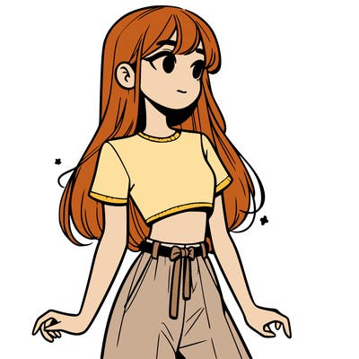 girl in a cute crop top