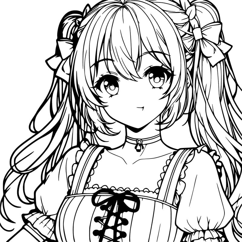 realistic cottage core animegirl