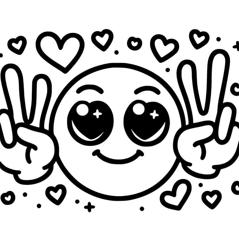 love and peace emoji