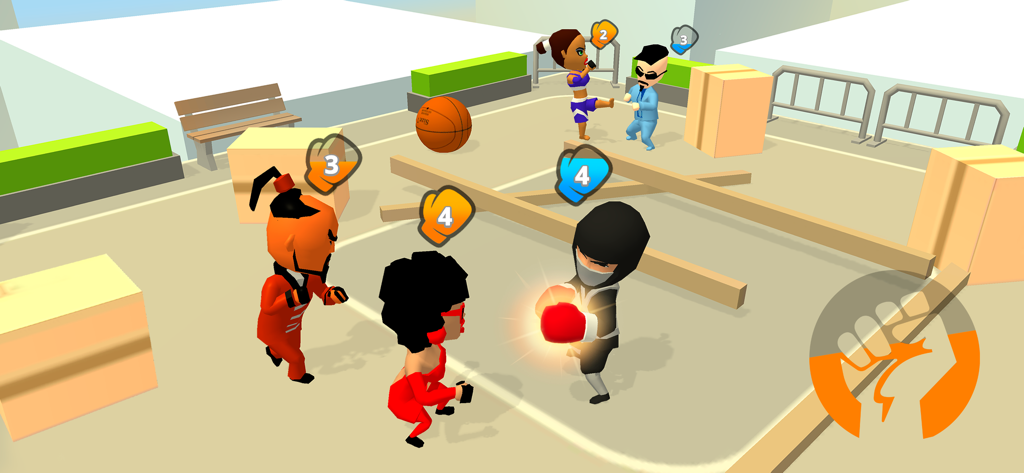 I, The One - Fighting Games - Low poly characters fighting in a rooftop arena in I The One mobile game
