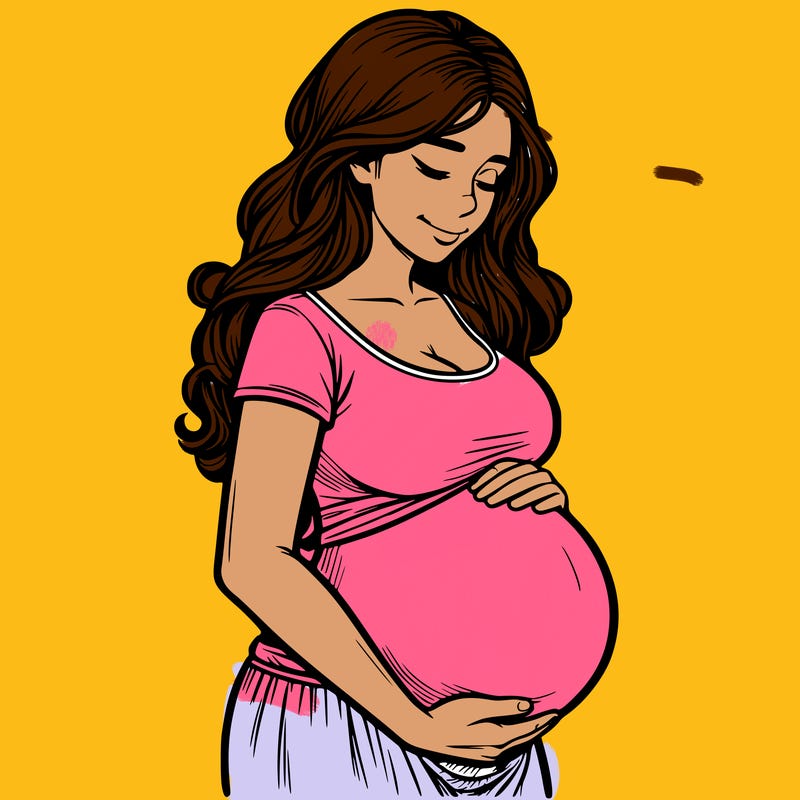 woman heavily pregnant realistic