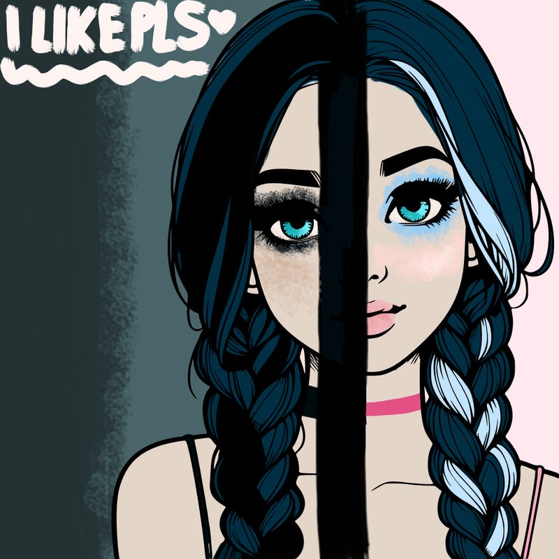 realistic girl with braids