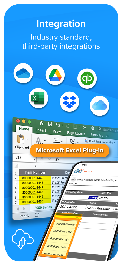 doForms Mobile Data Platform - doForms mobile platform integration with Microsoft Excel and third party cloud services