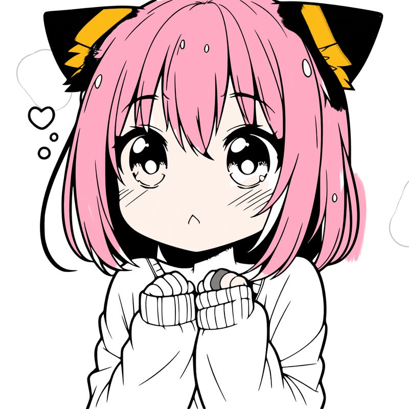 shy anime catgirl