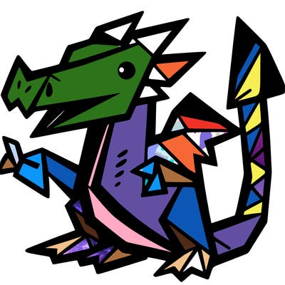 origami paper, dragon puppet