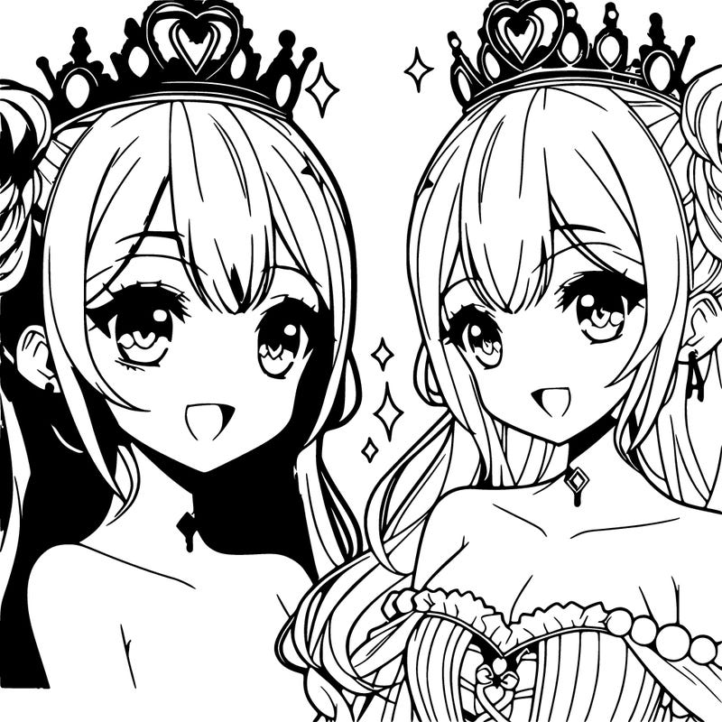 anime queen with detail