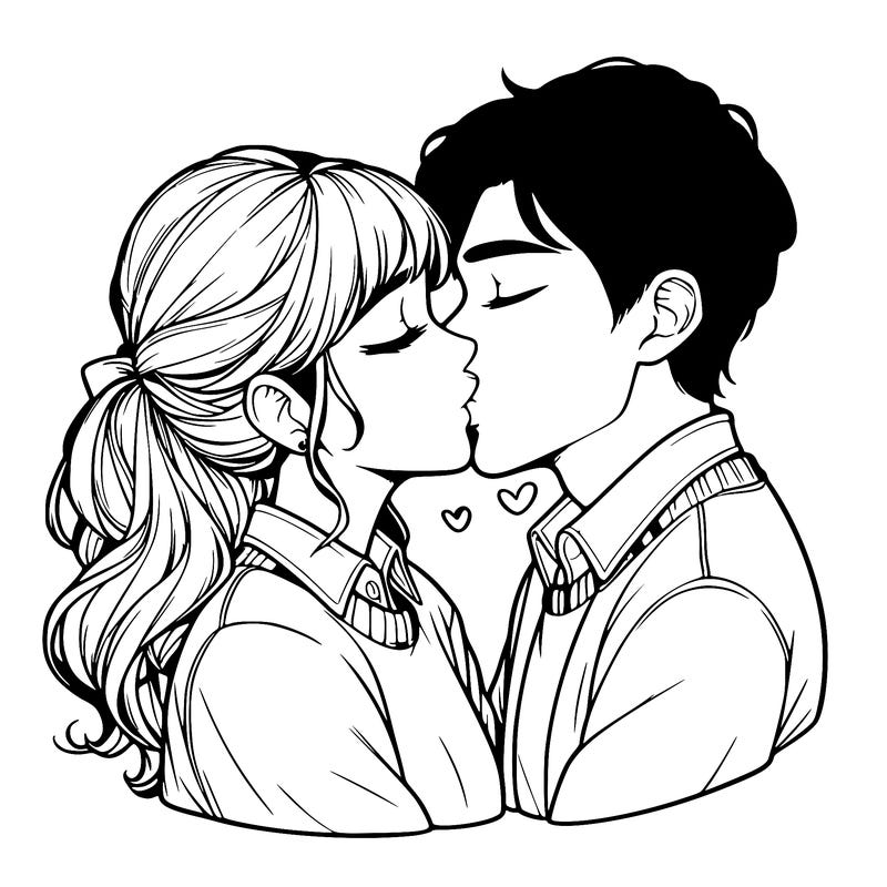 realistic kiss