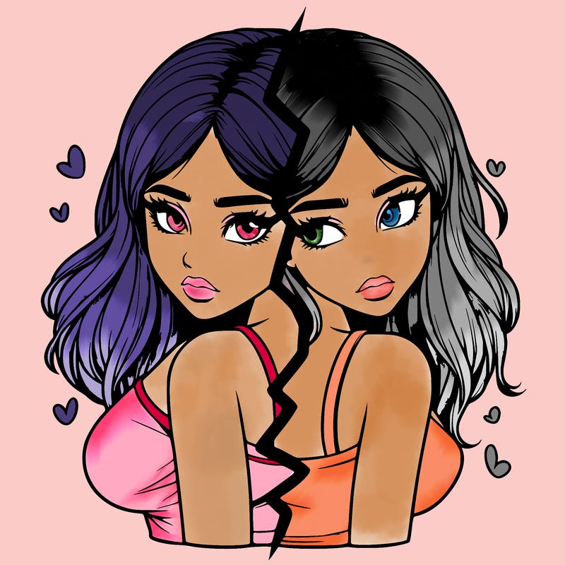 realistic girl split