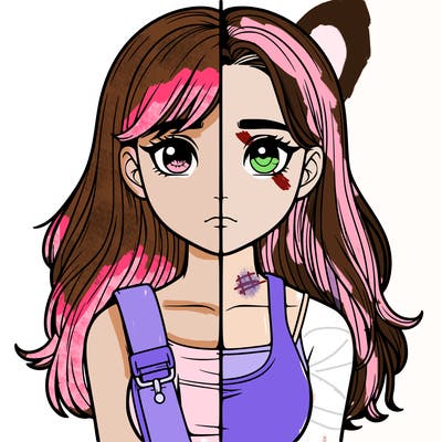 realistic girl split