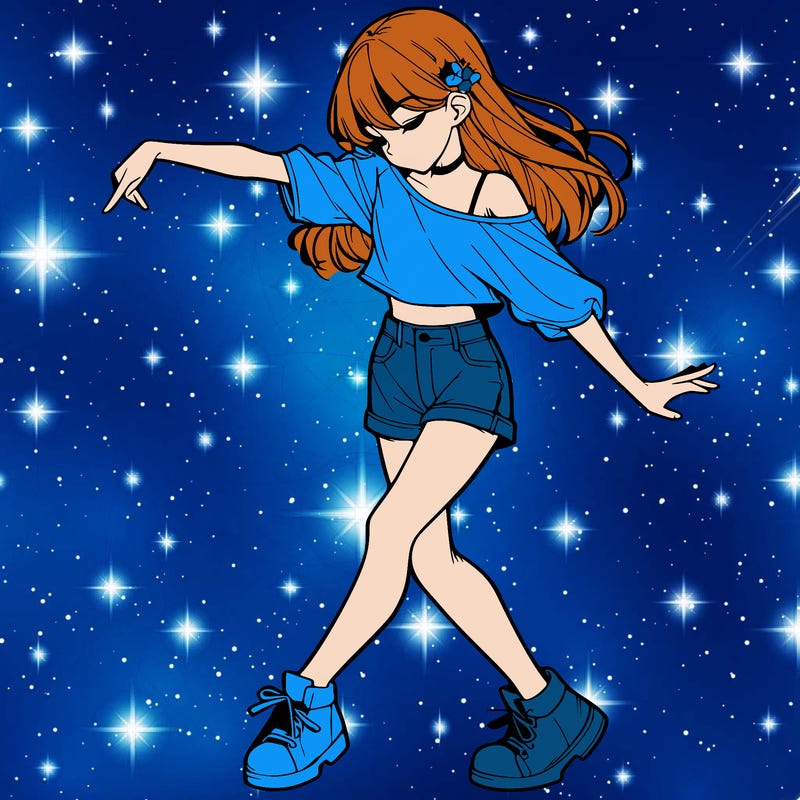 realistic girl danceing