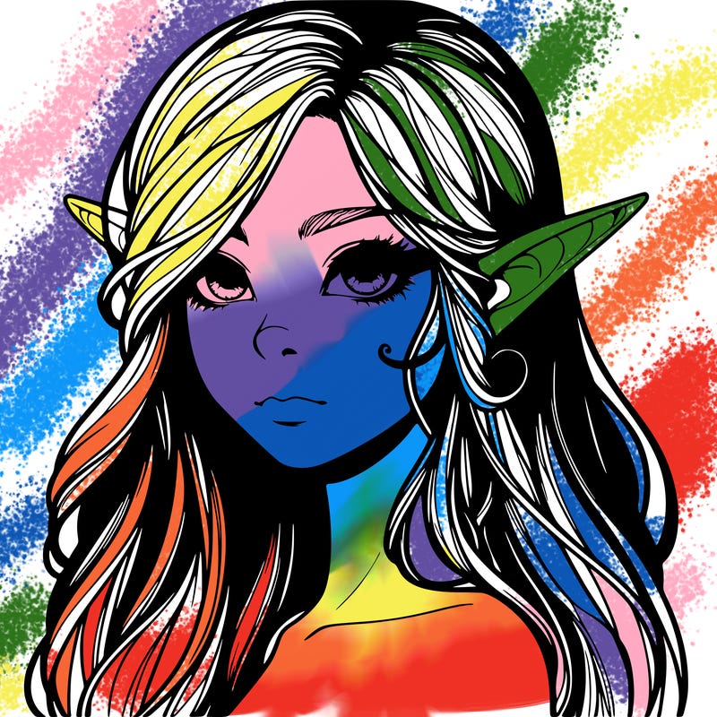 elf girl realistic dark fantasy