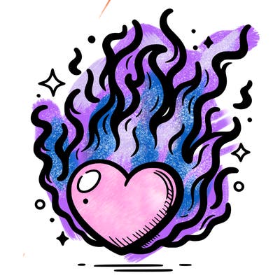 flaming heart