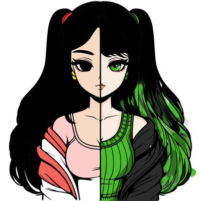 realistic girl split