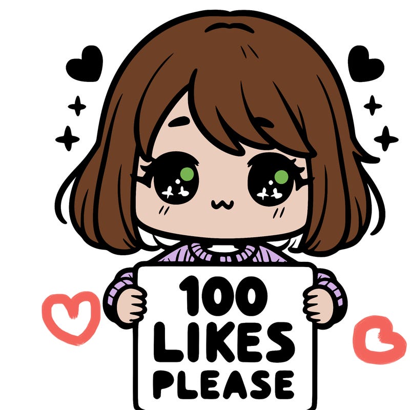 cute girl holding a sign saying 100 likes please