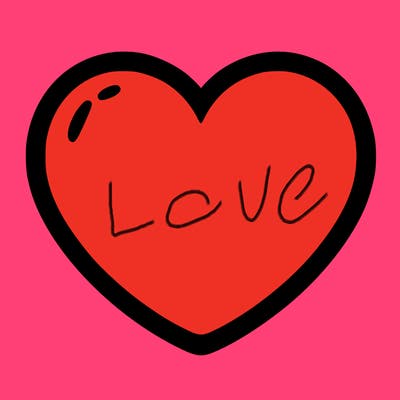 a blank heart
