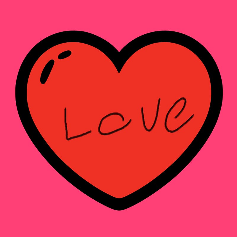a blank heart