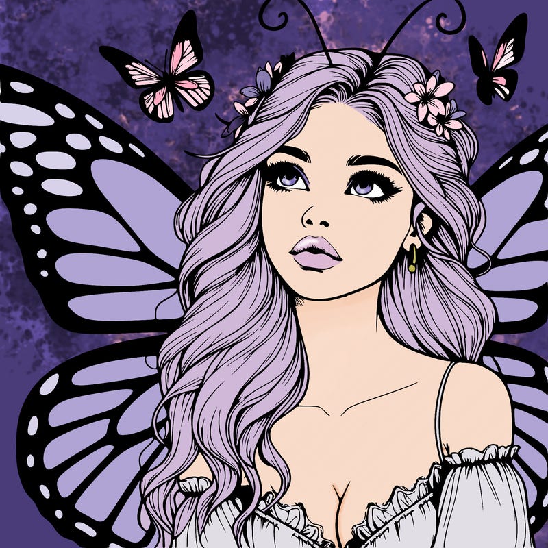 butterfly fairy realistic girl