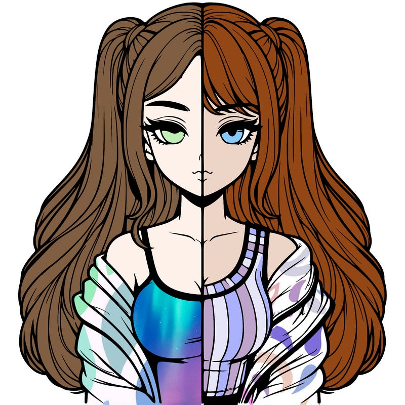 realistic girl split