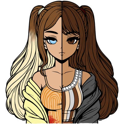 realistic girl split