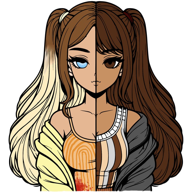 realistic girl split