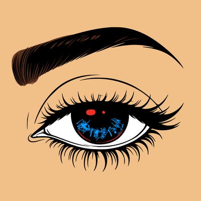 eye closed realistic