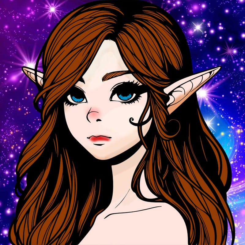 elf girl realistic dark fantasy