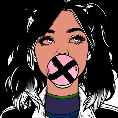 realististic girl blowing bubble -gum