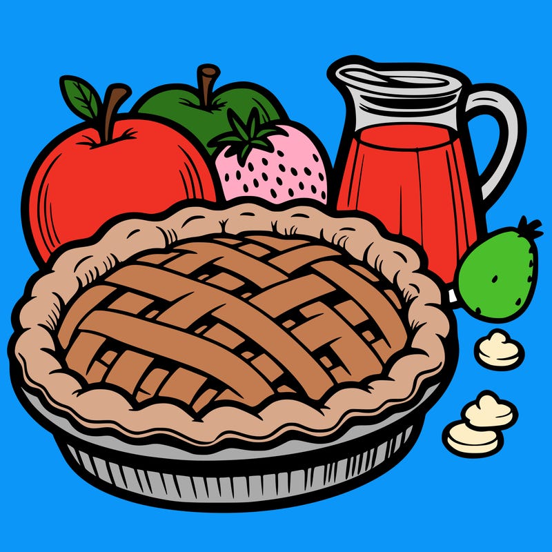 a pie of food