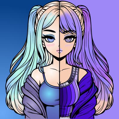 realistic girl split