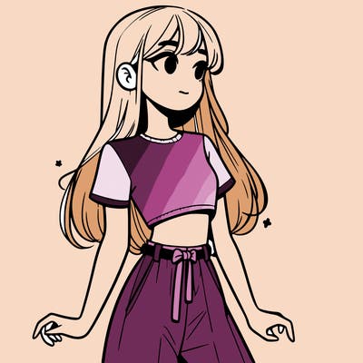 girl in a cute crop top