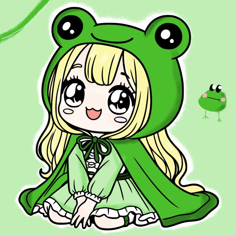 girl with frog costume