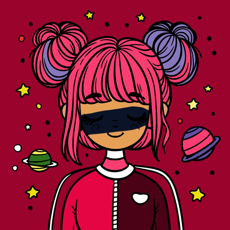 girl with space buns