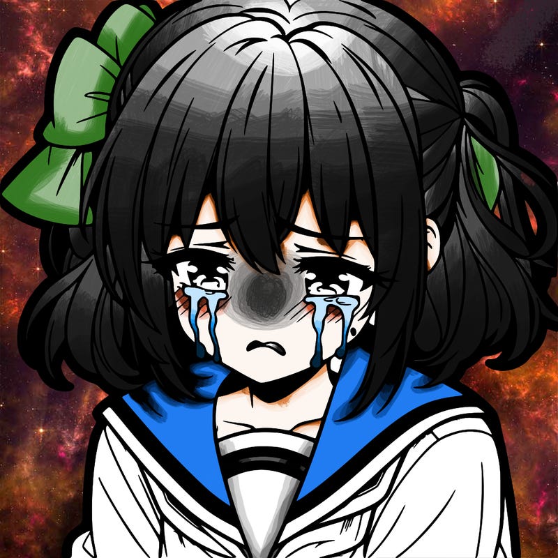 anime girl crying