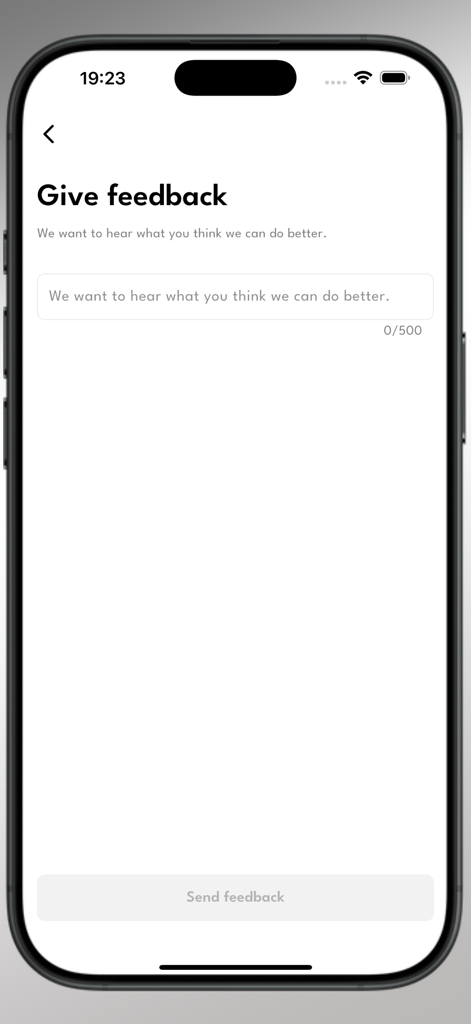 Interfaz para dar feedback en la aplicación móvil Piste Mapper Tignes