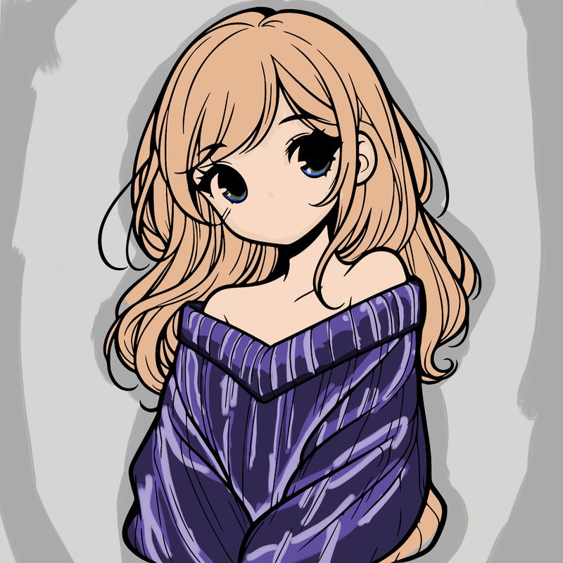 shy pretty girl wearing a sweater that is falling off one shoulder portrait