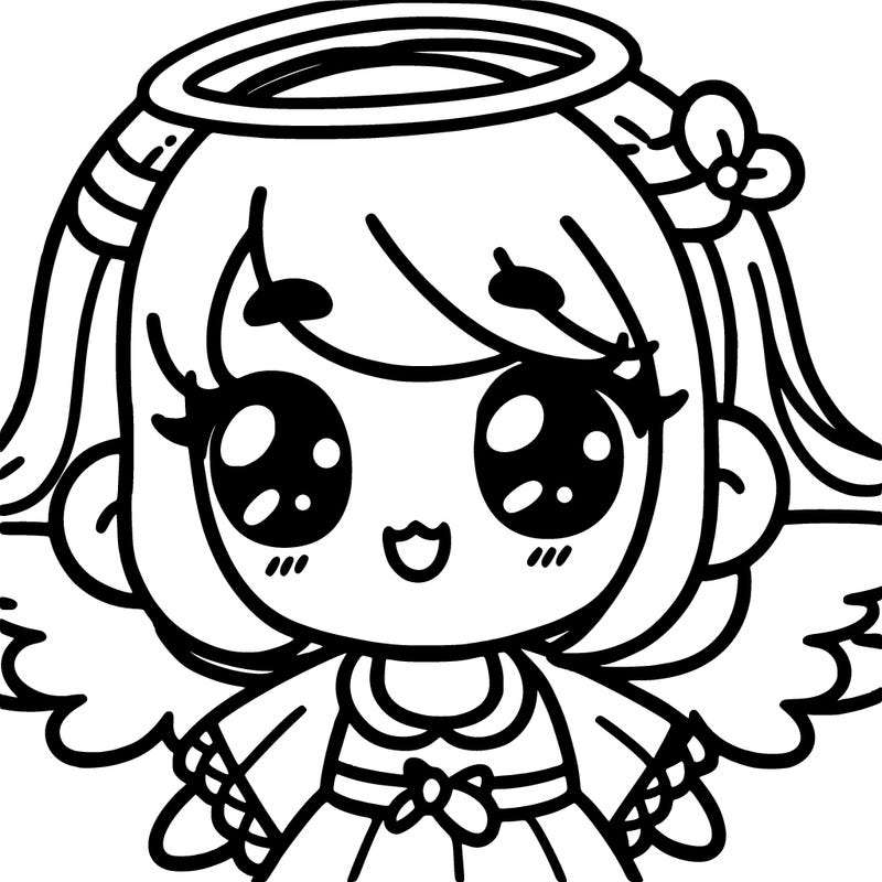 angle themed cute girl