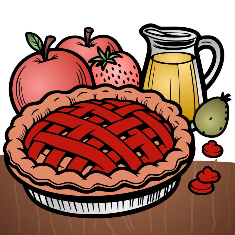 a pie of food