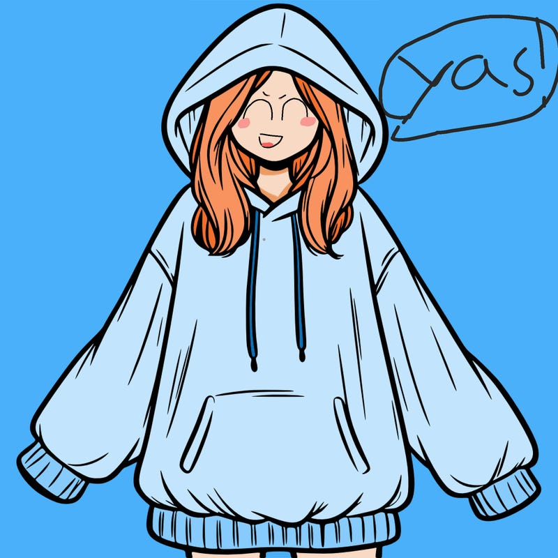 girl in oversized hoodie
