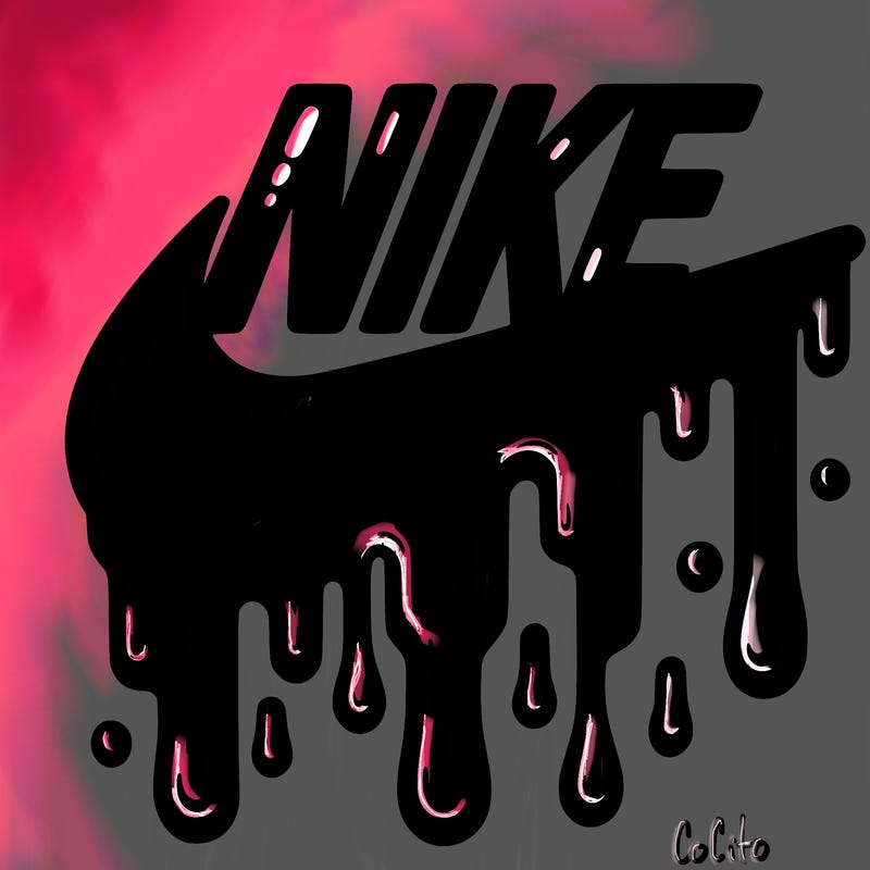dripping nike logo