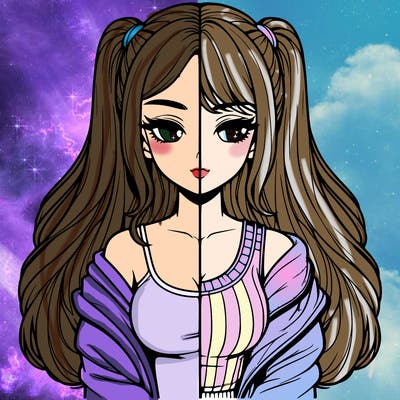 realistic girl split