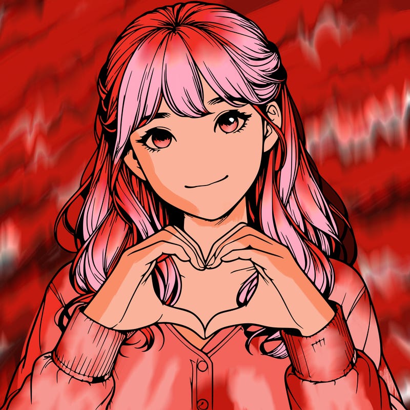a realistic girl making a heart with her hands